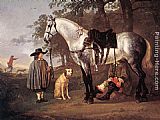 Aelbert Cuyp Grey Horse in a Landscape painting